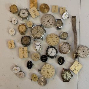 Parts of watches. None working, but nice to use in crafts.